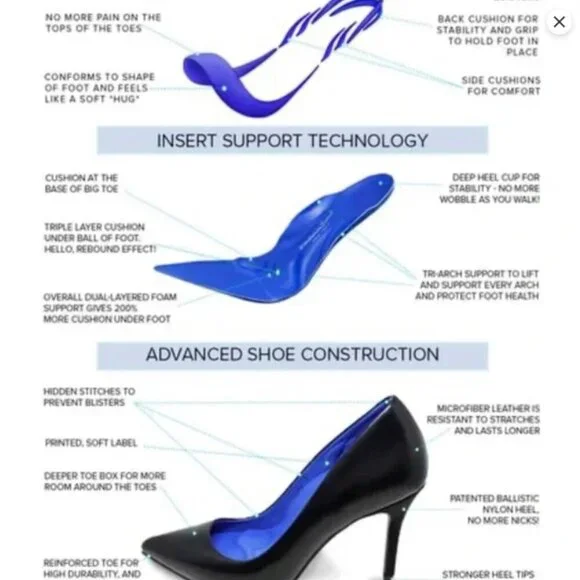 Antonia Saint Ny Shoes- comfortable Victoria Black High Heel pumps SzB10.5 - Picture 9 of 10